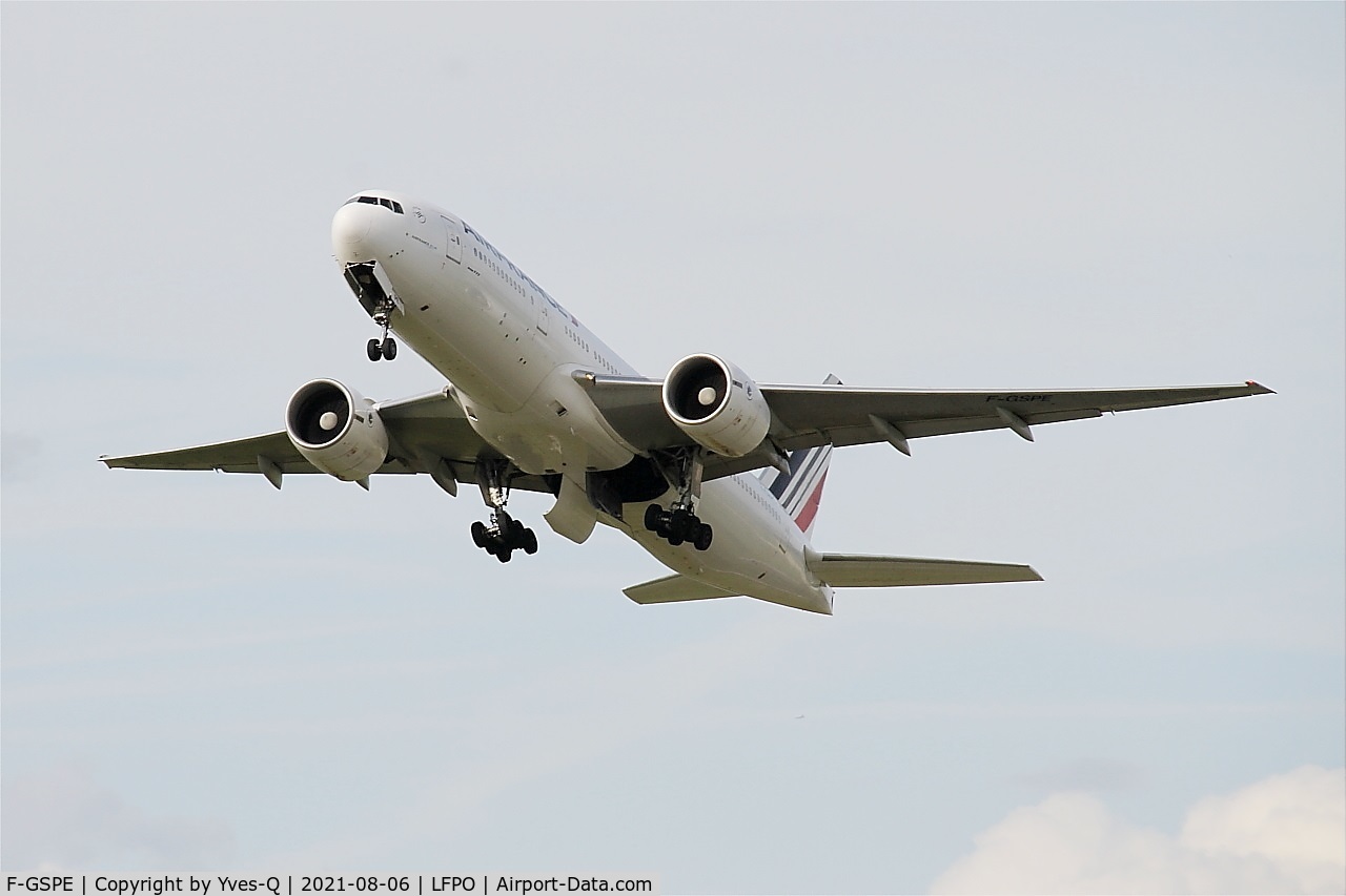 F-GSPE, 1999 Boeing 777-228/ER C/N 29006, Boeing 777-228-ER, Take off rwy 24,Paris Orly airport (LFPO-ORY)