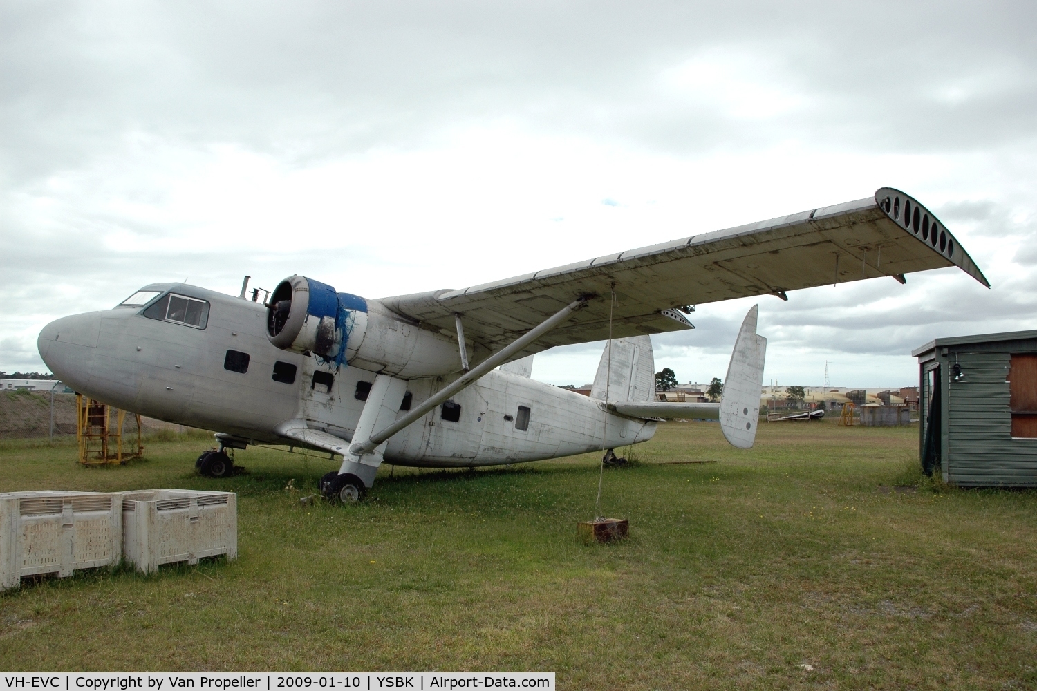 VH-EVC, Scottish Aviation Twin Pioneer Srs3 C/N 578, Scottish Aviation Twin Pioneer Srs 3 at the Australian Aviation Museum at Bankstown airport, NSW, 2009