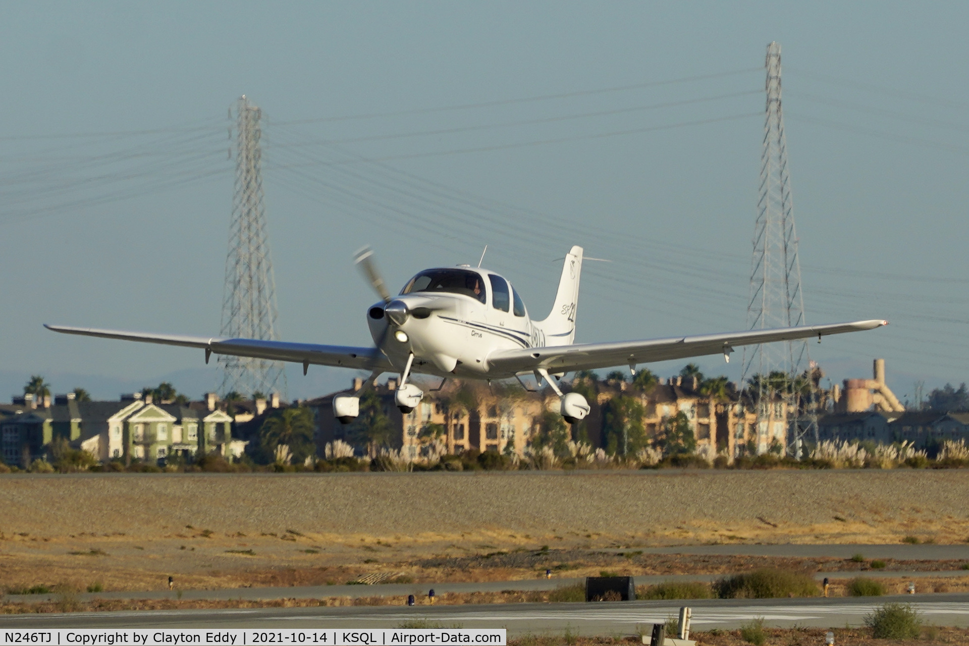 N246TJ, 2002 Cirrus SR22 C/N 0382, San Carlos airport California 2021.