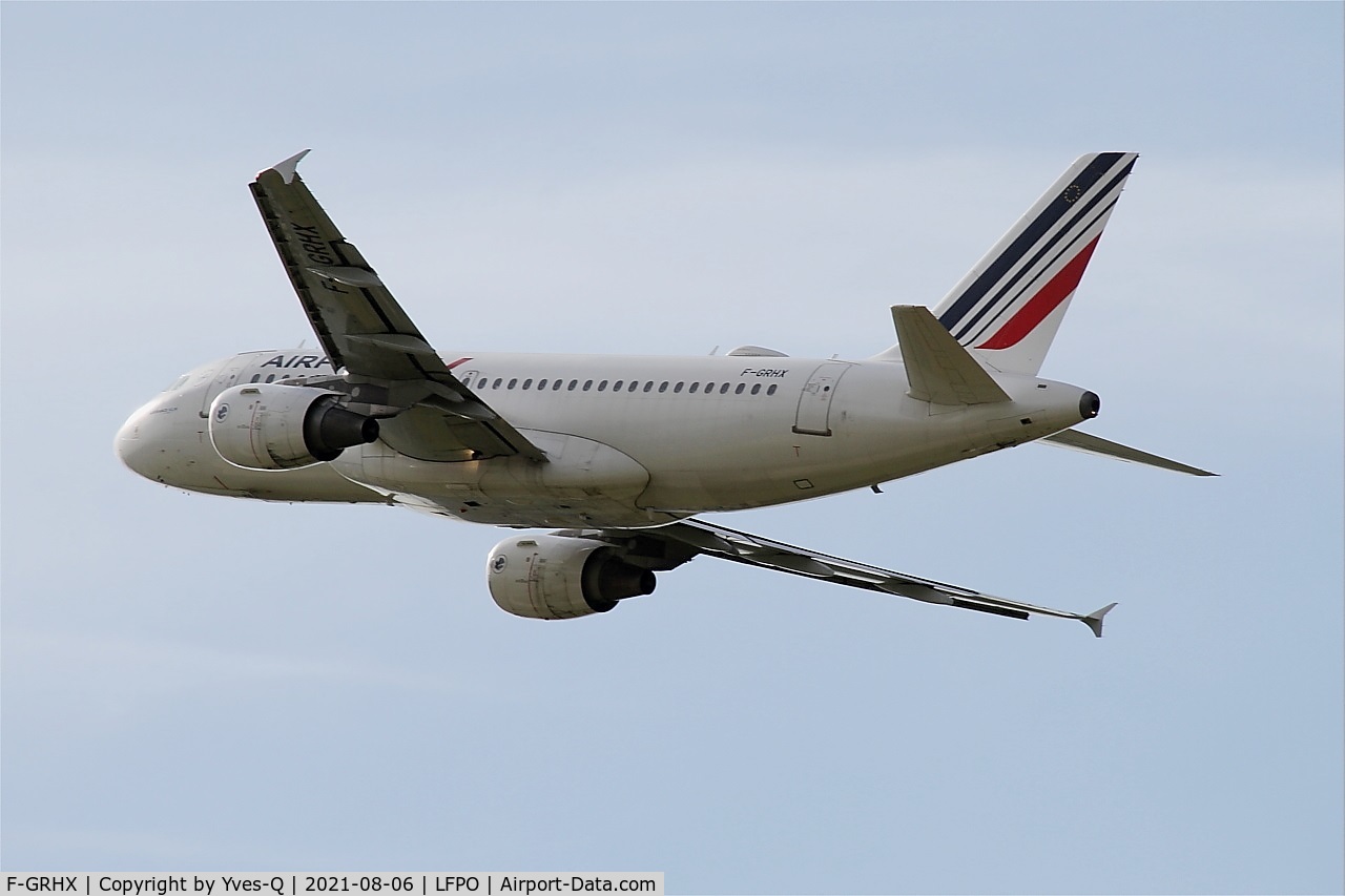F-GRHX, 2001 Airbus A319-111 C/N 1524, Airbus A319-111, Climbing from rwy 24, Paris Orly airport (LFPO-ORY)