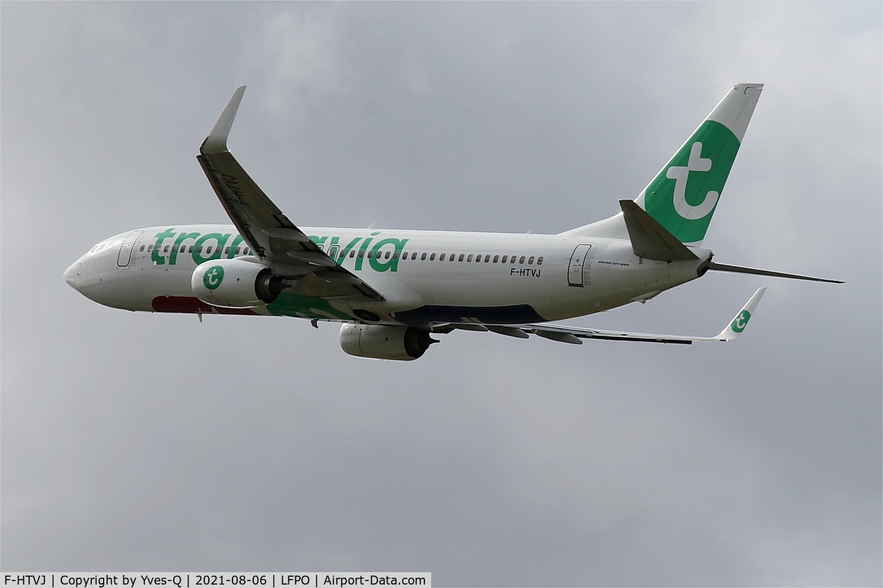F-HTVJ, 2018 Boeing 737-8K2 C/N 62152, Boeing 737-8K2, Climbing  from rwy 24, Paris-Orly airport (LFPO-ORY)