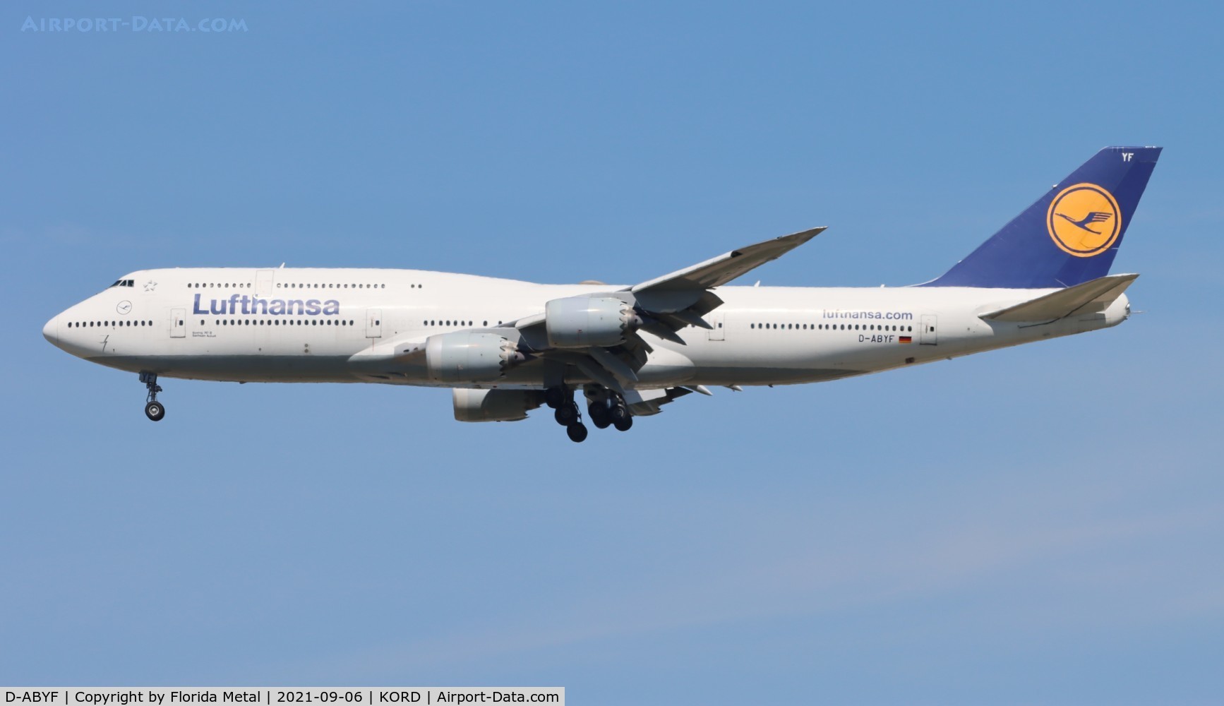 D-ABYF, 2012 Boeing 747-830 C/N 37830, KORD spotting 2021