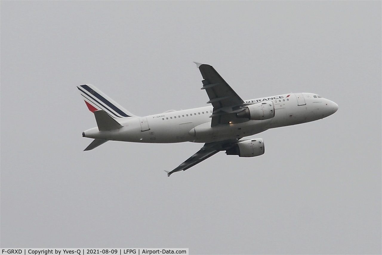 F-GRXD, 2002 Airbus A319-111 C/N 1699, Airbus A319-111, Take off rwy 08L, Roissy Charles De Gaulle airport (LFPG-CDG)