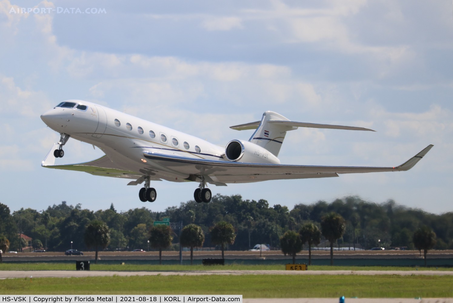 HS-VSK, 2013 Gulfstream Aerospace G650 (G-VI) C/N 6023, ORL spotting 2021