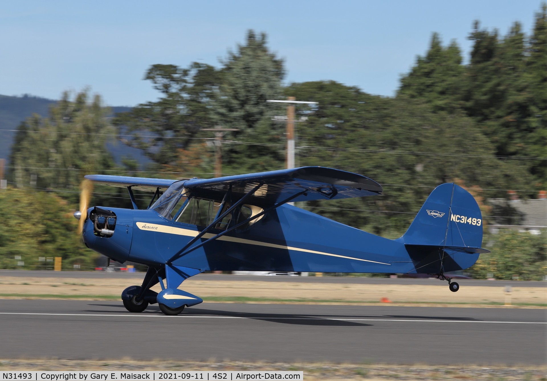 N31493, 1940 Aeronca 65-TC Tandem C/N 5710T, WAAAM 2021 Fly-In, Jernstedt Field 4S2, Hood River, OR