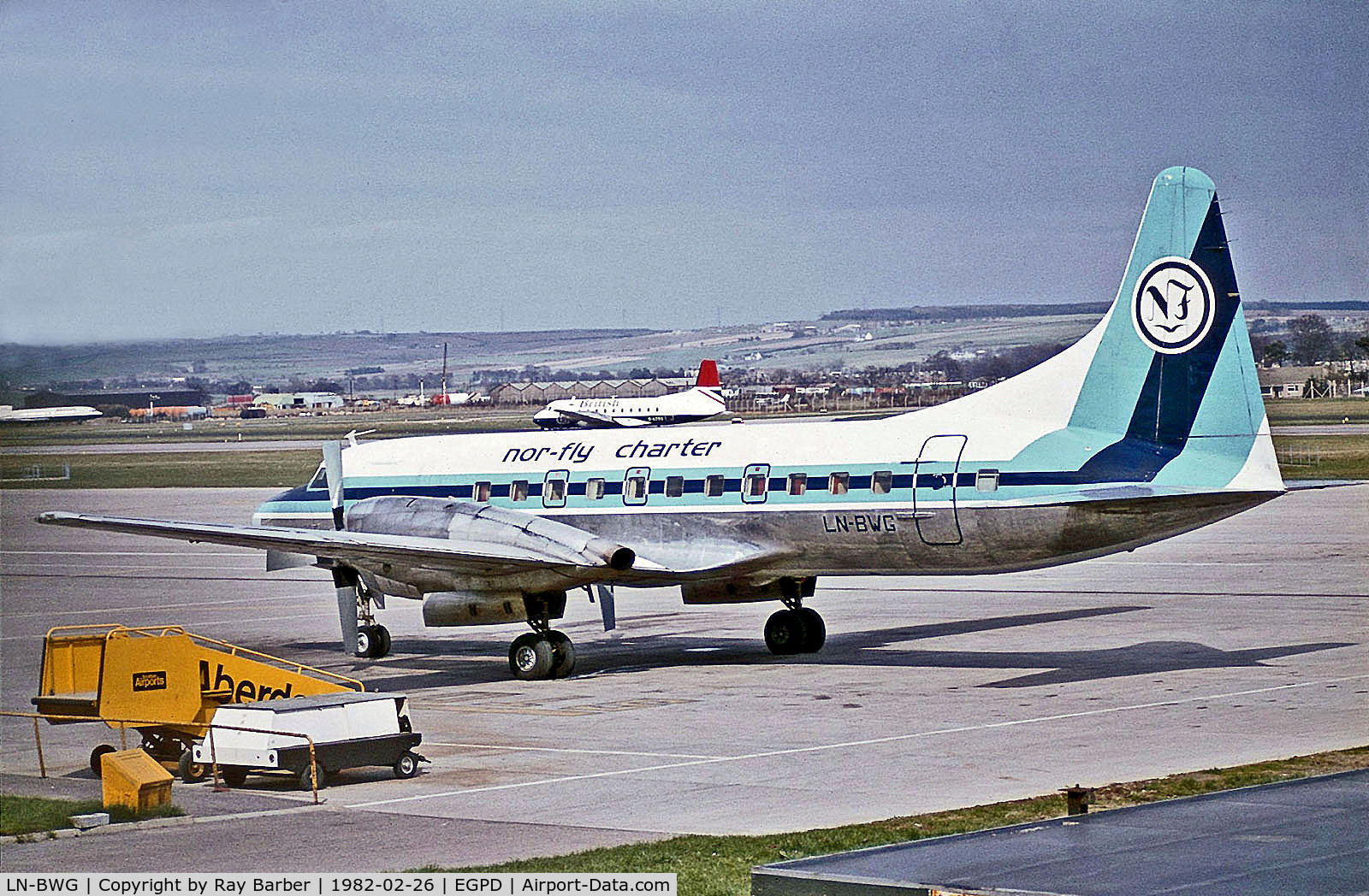 LN-BWG, Convair 580(F) C/N 42, LN-BWG   Convair 580 [42] (Nor-Fly A/S)  Aberdeen-(Dyce)~G 26/02/1982