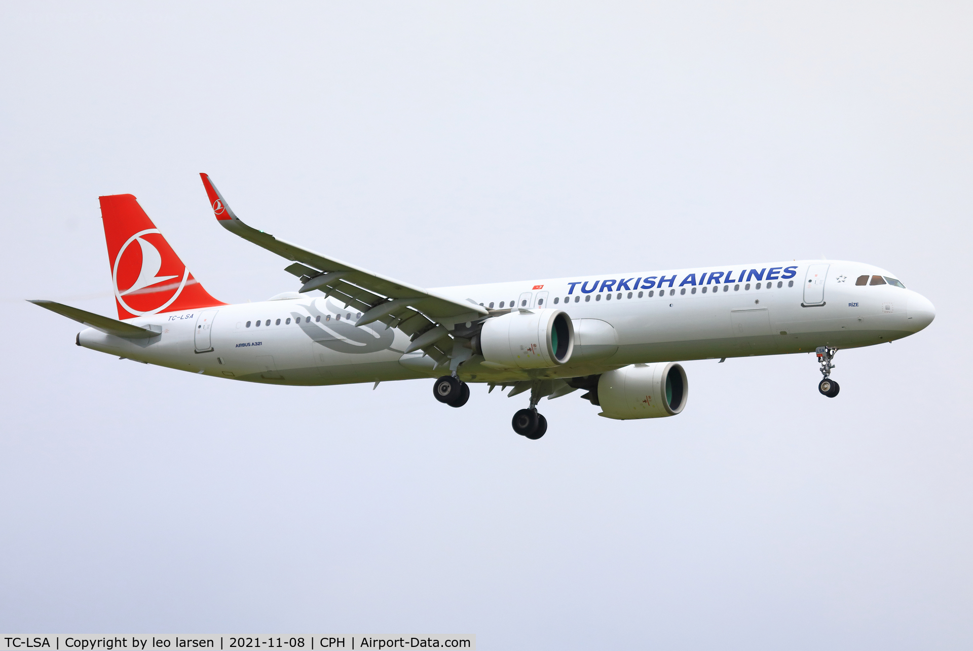 TC-LSA, 2018 Airbus A321-271NX C/N 8155, Copenhagen 8.11.2021