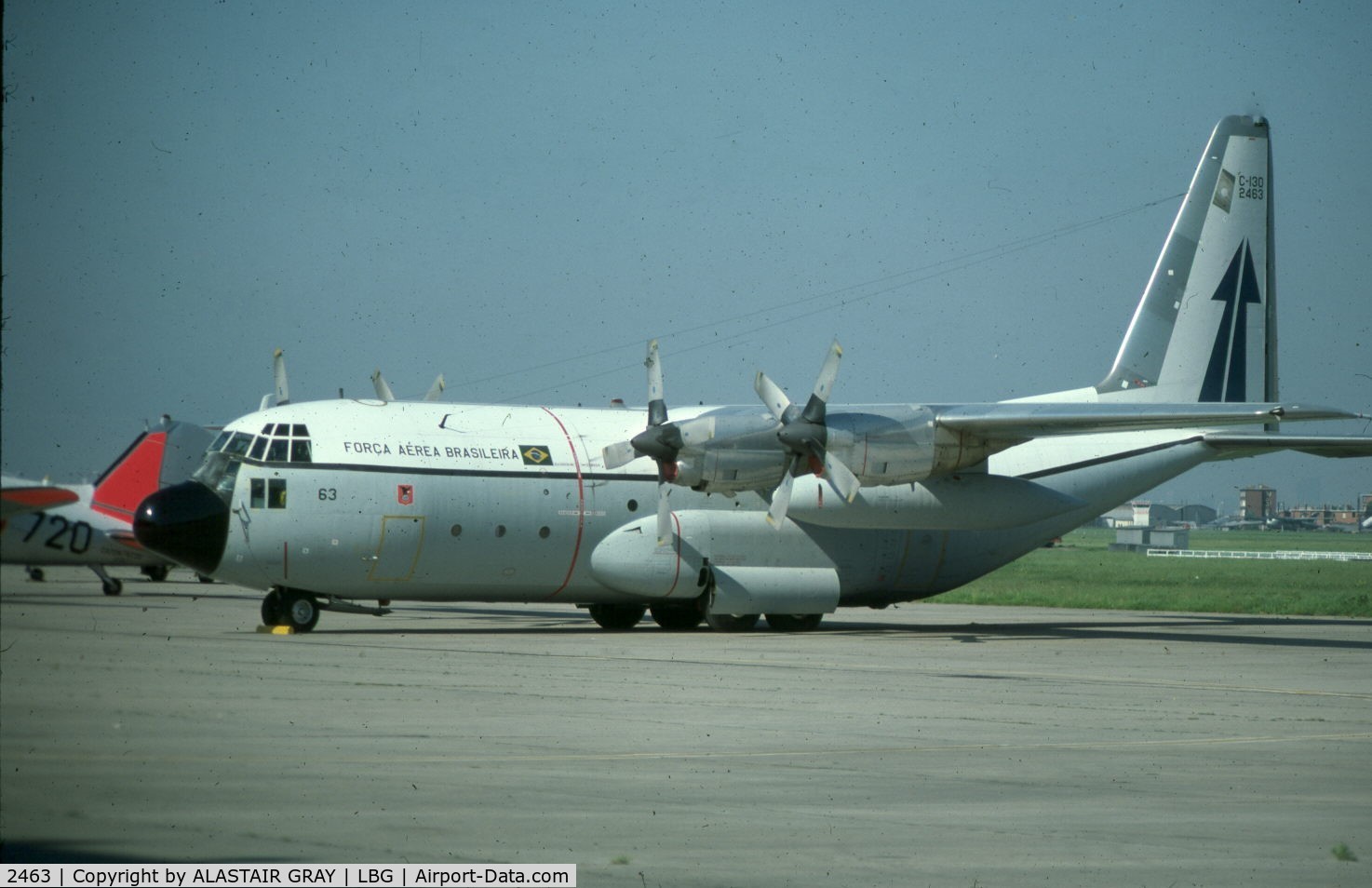2463, 1975 Lockheed C-130H Hercules C/N 382-4570, caught on a sunny day at le Bourget 1979