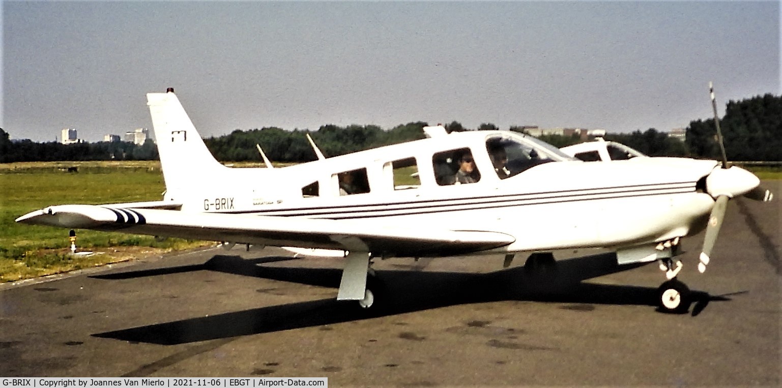 G-BRIX, 1981 Piper PA-32R-301 Saratoga SP C/N 32R-8113030, Slide scan