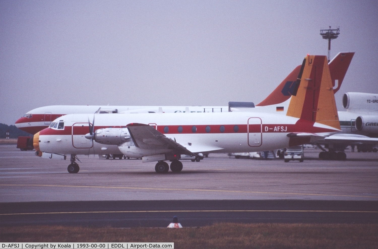 D-AFSJ, 1974 Hawker Siddeley HS.748 Series 2A C/N 1727, Old Lady in new c/s