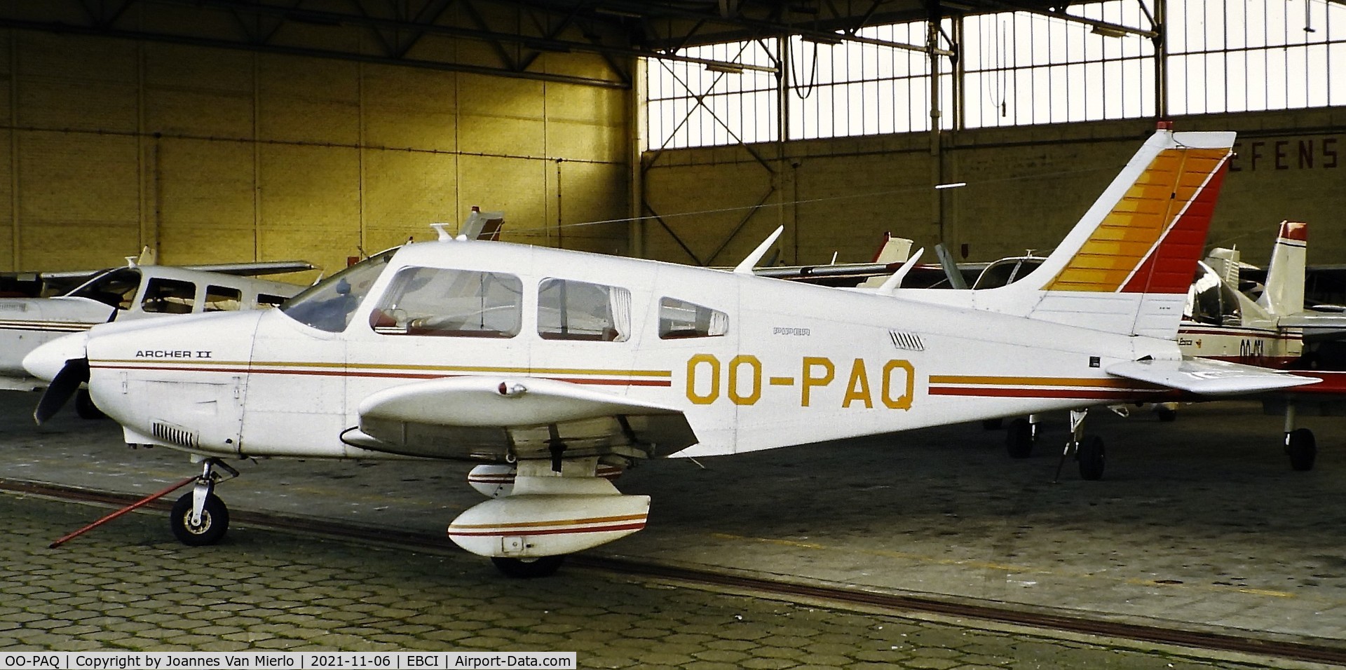 OO-PAQ, 1980 Piper PA-28-181 Cherokee Archer II C/N 28-8090096, Slide scan