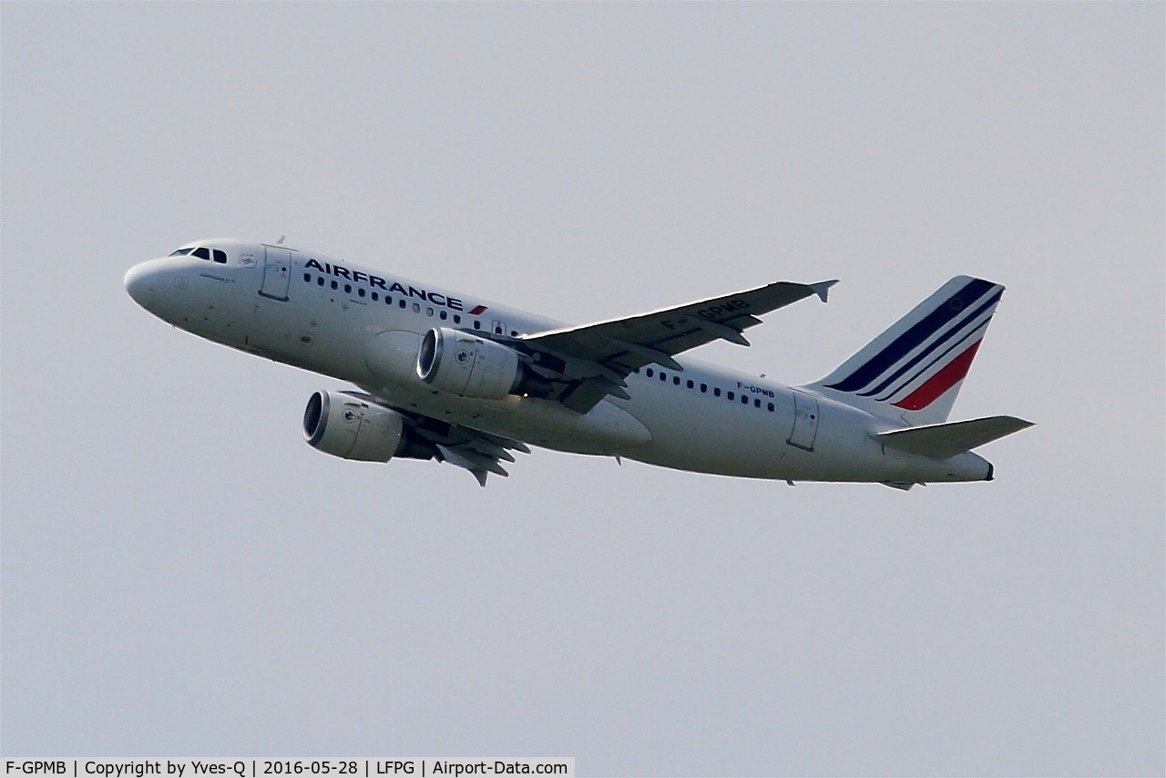 F-GPMB, 1996 Airbus A319-113 C/N 600, Airbus A319-113, Climbing from rwy 08L, Roissy Charles De Gaulle airport (LFPG-CDG)