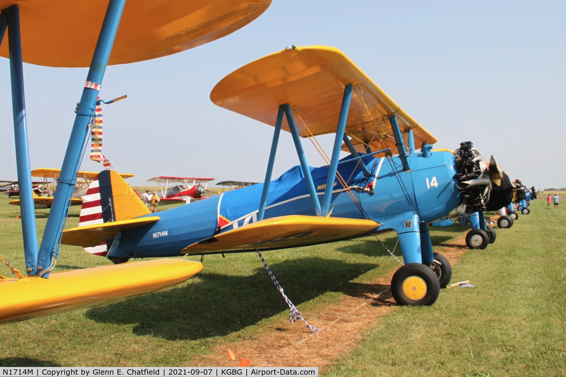 N1714M, 1951 Boeing E75 C/N 75-8666, At the Stearman Fly In