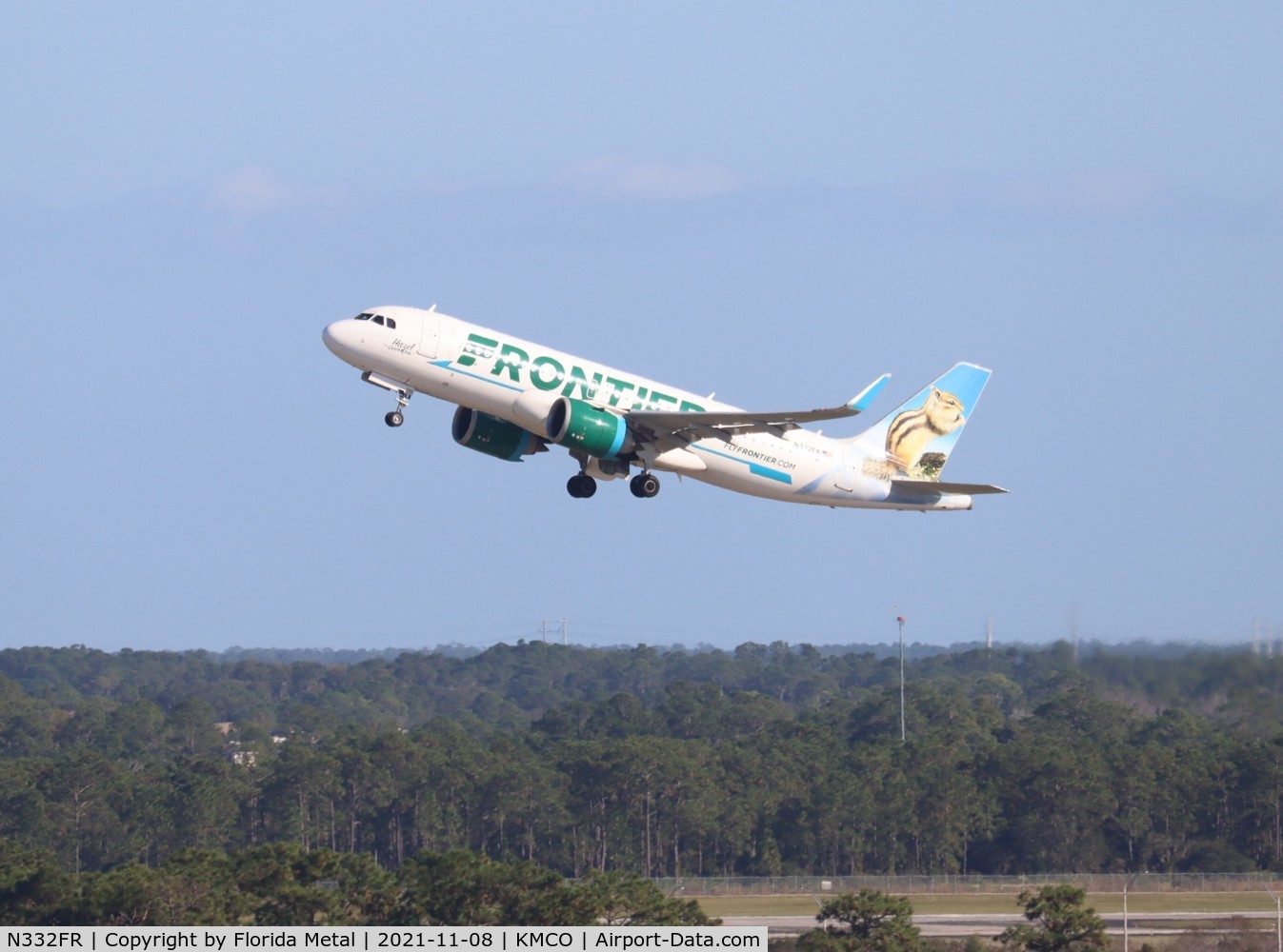 N332FR, 2018 Airbus A320-251N C/N 8307, MCO 2021