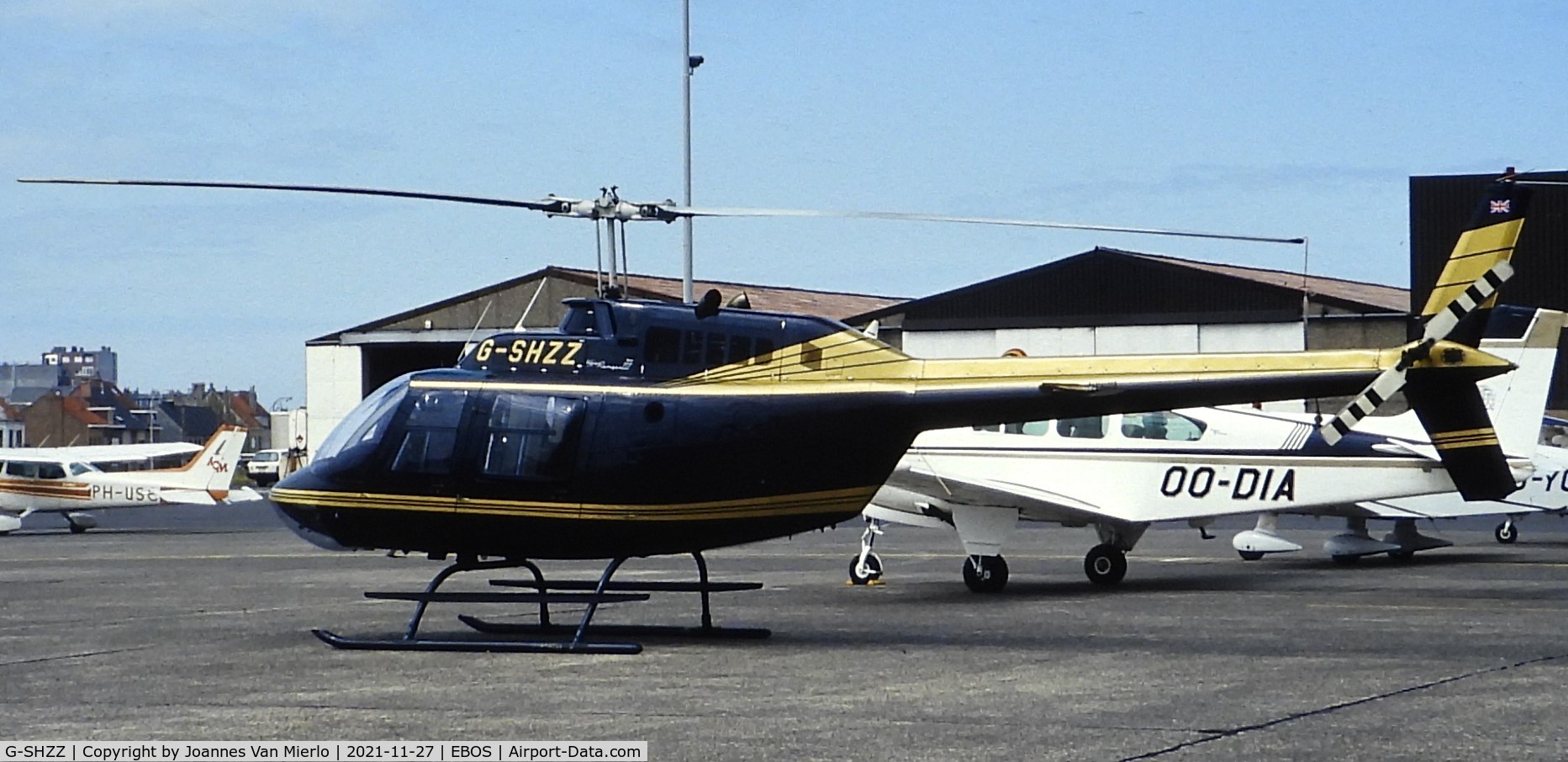 G-SHZZ, 1978 Bell 206B JetRanger II C/N 2584, Slide scan