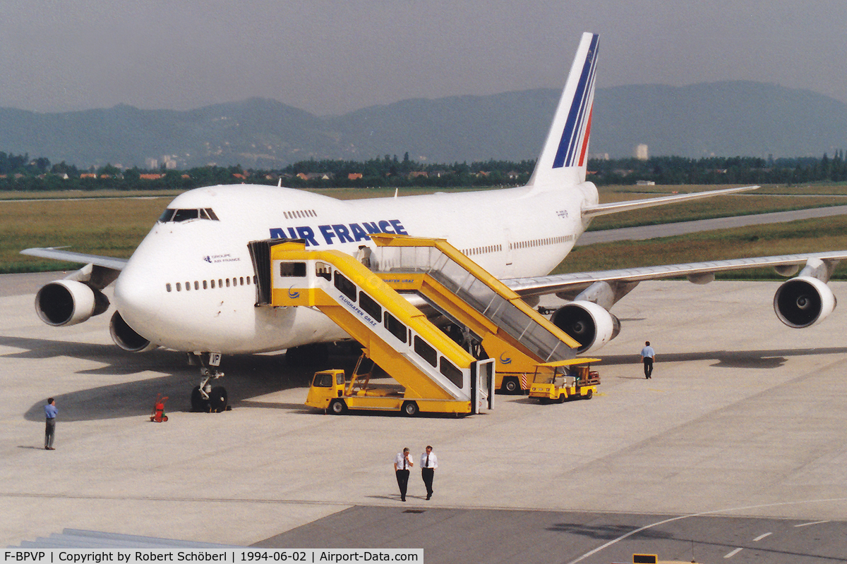 F-BPVP, Boeing 747-128 C/N 20954/RA 265, F-BPVP @ LOWG 1994