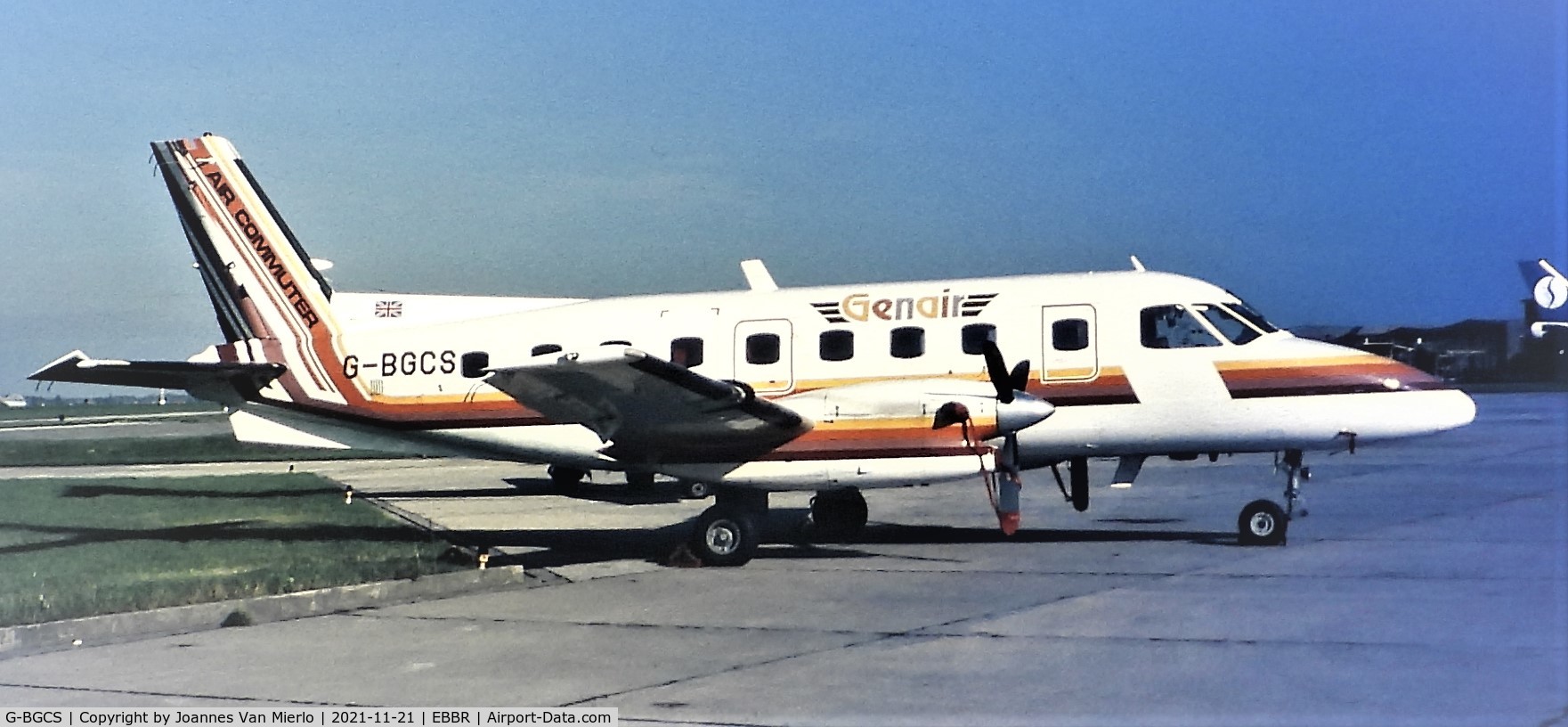 G-BGCS, 1979 Embraer EMB-110P1 Bandeirante C/N 110207, Slide scan