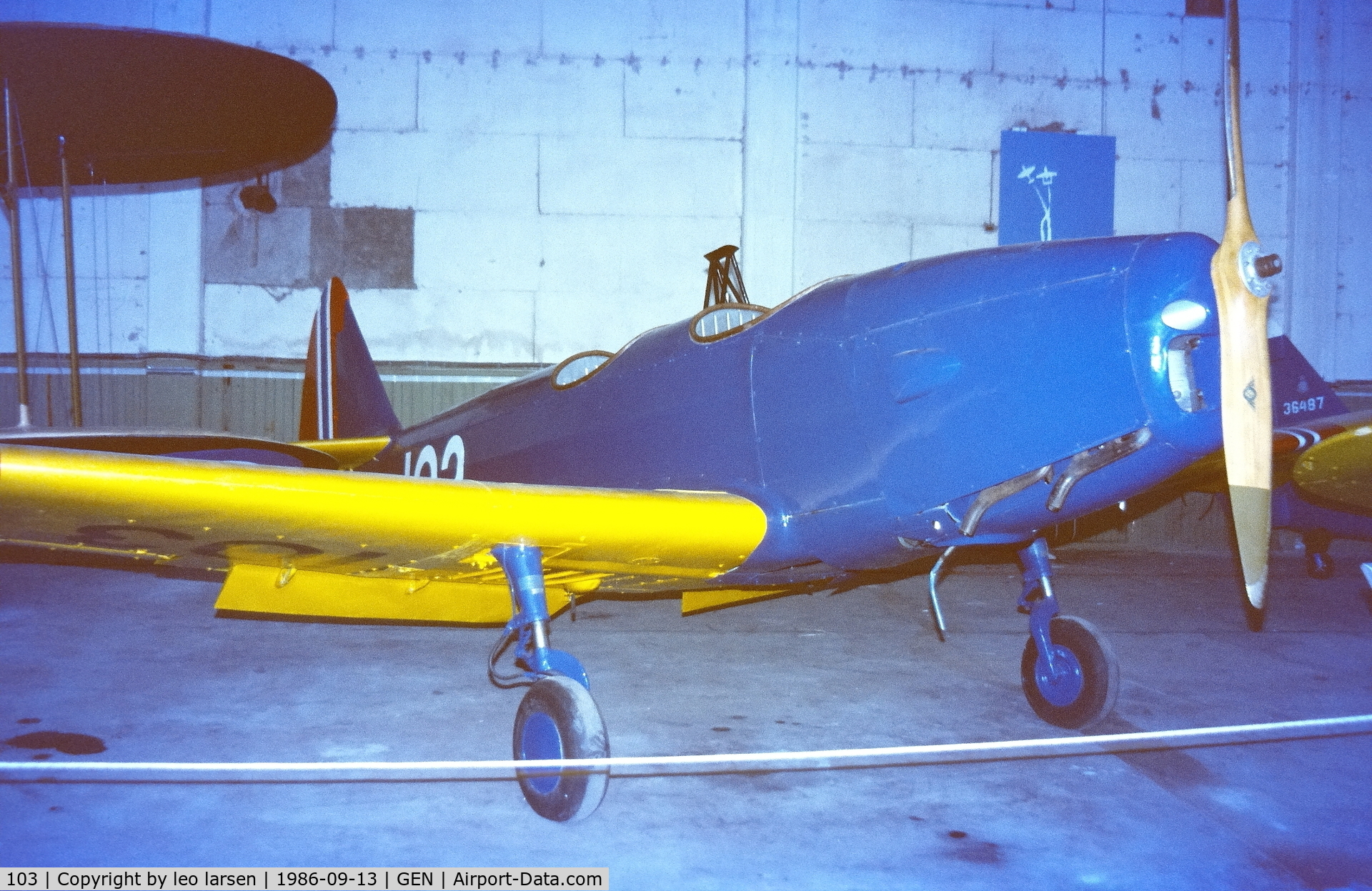 103, 1940 Fairchild PT-19 C/N T40208, Flysamlingen Gardermoen 13.9.1986