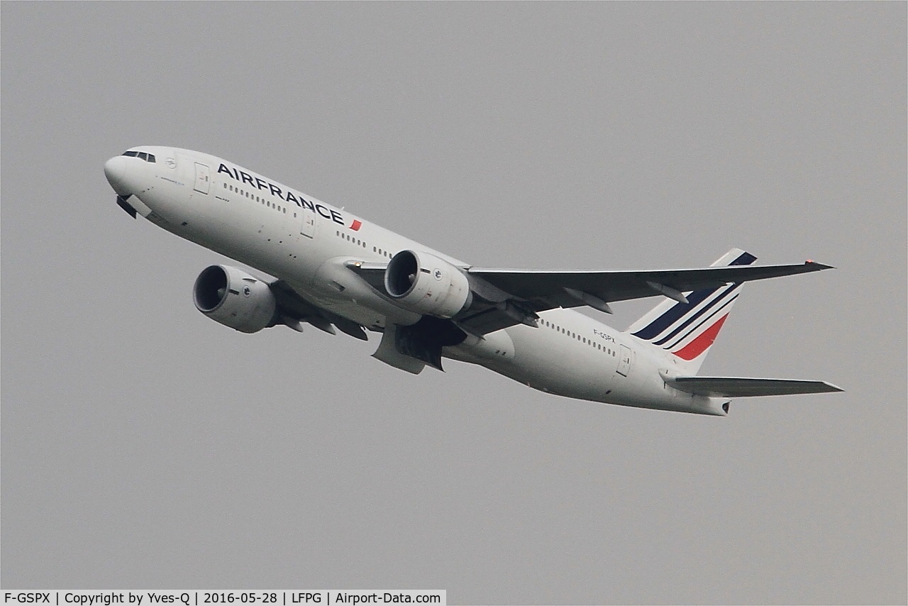 F-GSPX, 2002 Boeing 777-228/ER C/N 32698, Boeing 777-228 (ER), Take off rwy 08L, Roissy Charles De Gaulle airport (LFPG-CDG)