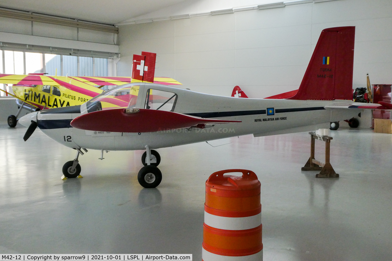 M42-12, SME Aviation MD3-160 C/N 019, Back at its birth-place: this aircraft was developped at Langenthal-Bleienbach by Max Daetwyler, MD3-160 Swiss Trainer