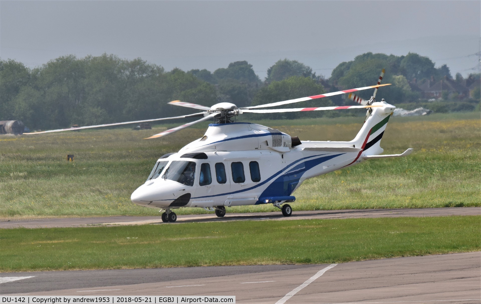 DU-142, AgustaWestland AW-139 C/N 31234, DU-142 at Gloucestershire Airport.
