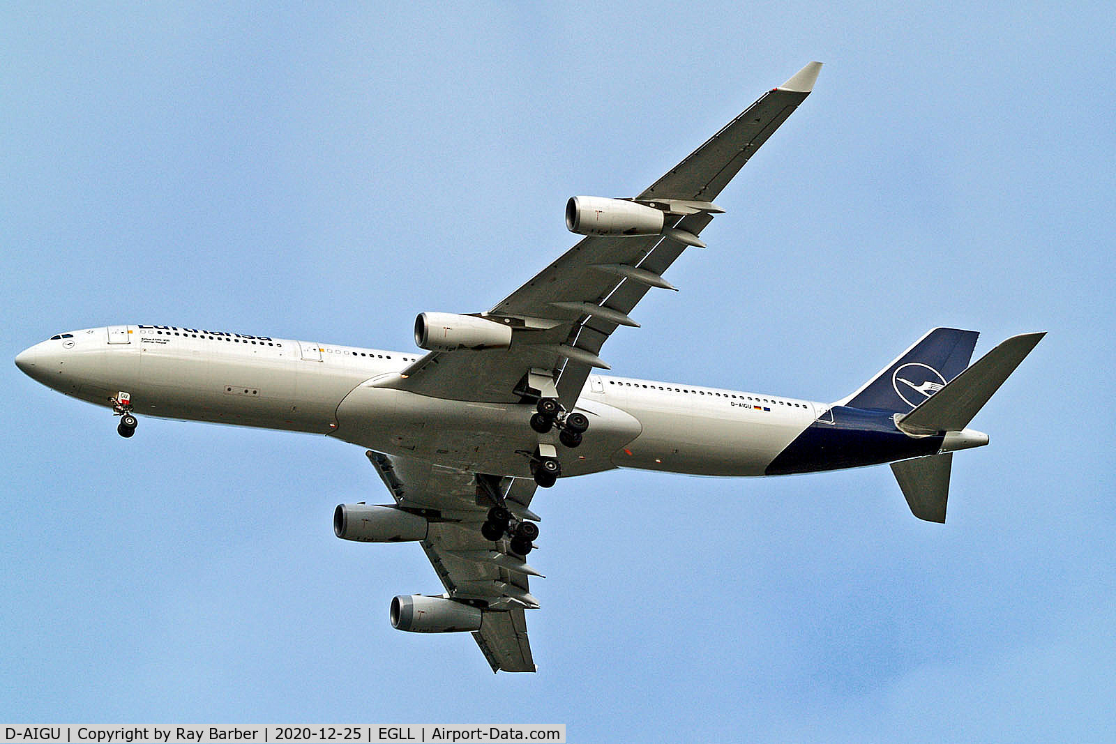 D-AIGU, 2000 Airbus A340-313 C/N 321, D-AIGU   Airbus A340-313X [321] (Lufthansa) Home~G 25/12/2020