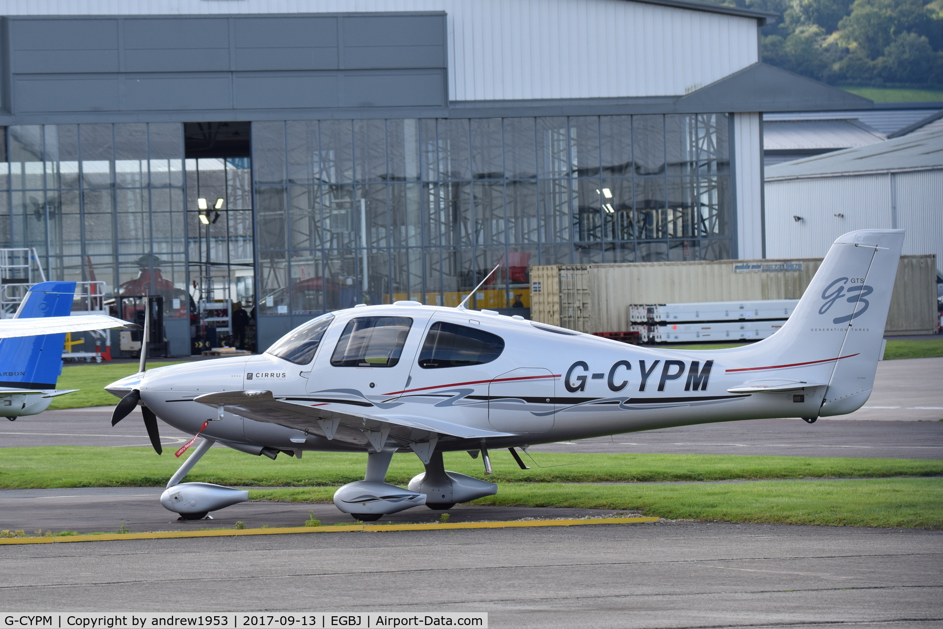 G-CYPM, 2008 Cirrus SR22 G3 GTS C/N 3185, G-CYPM at Gloucestershire Airport.