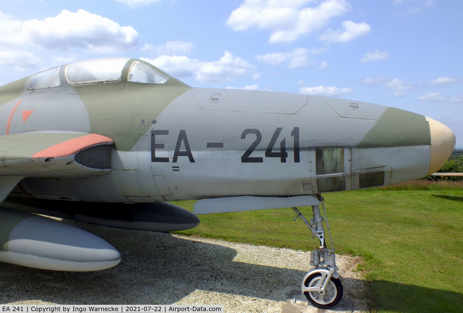 EA 241, 1952 Republic RF-84F Thunderflash C/N Not found 52-7377, Republic RF-84F Thunderflash at the Flugausstellung P. Junior, Hermeskeil