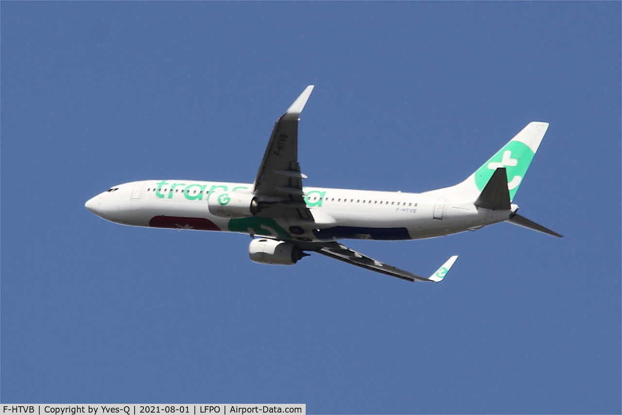 F-HTVB, 2016 Boeing 737-8K2 C/N 62161, Boeing 737-8K2, Climbing from rwy 24, Paris Orly airport (LFPO-ORY)