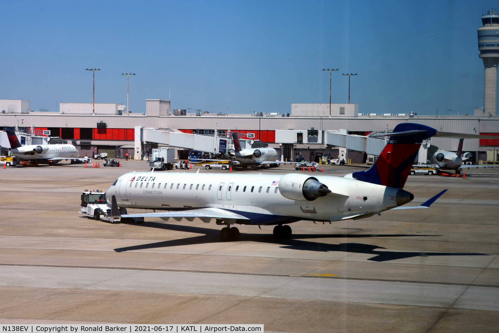 N138EV, 2010 Bombardier CRJ-900ER (CL-600-2D24) C/N 15235, Towed Atlanta