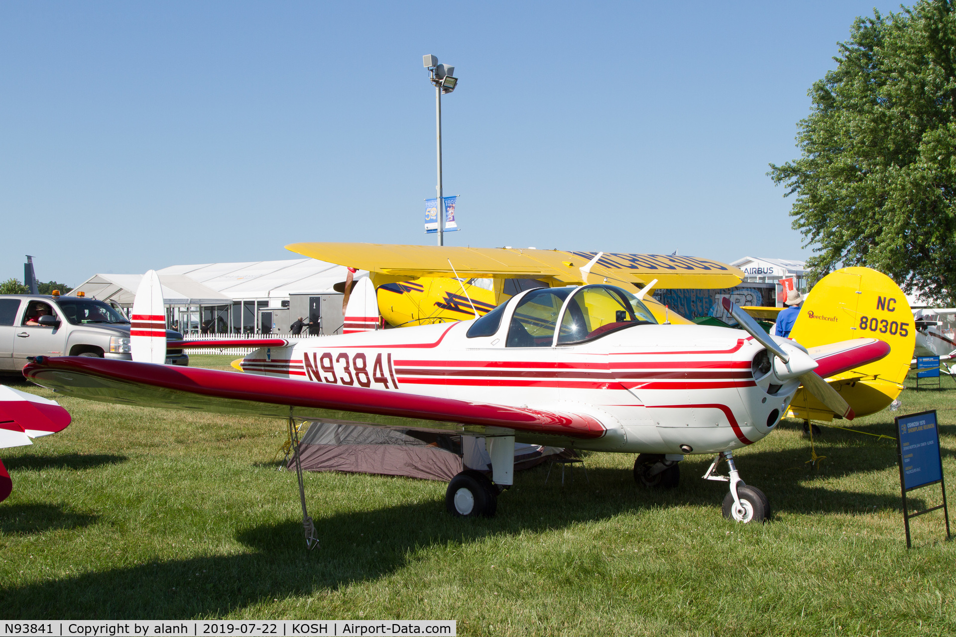 N93841, 1946 Engineering & Research 415-C C/N 1164, Part of the 1970 showplane reunion, at AirVenture 2019