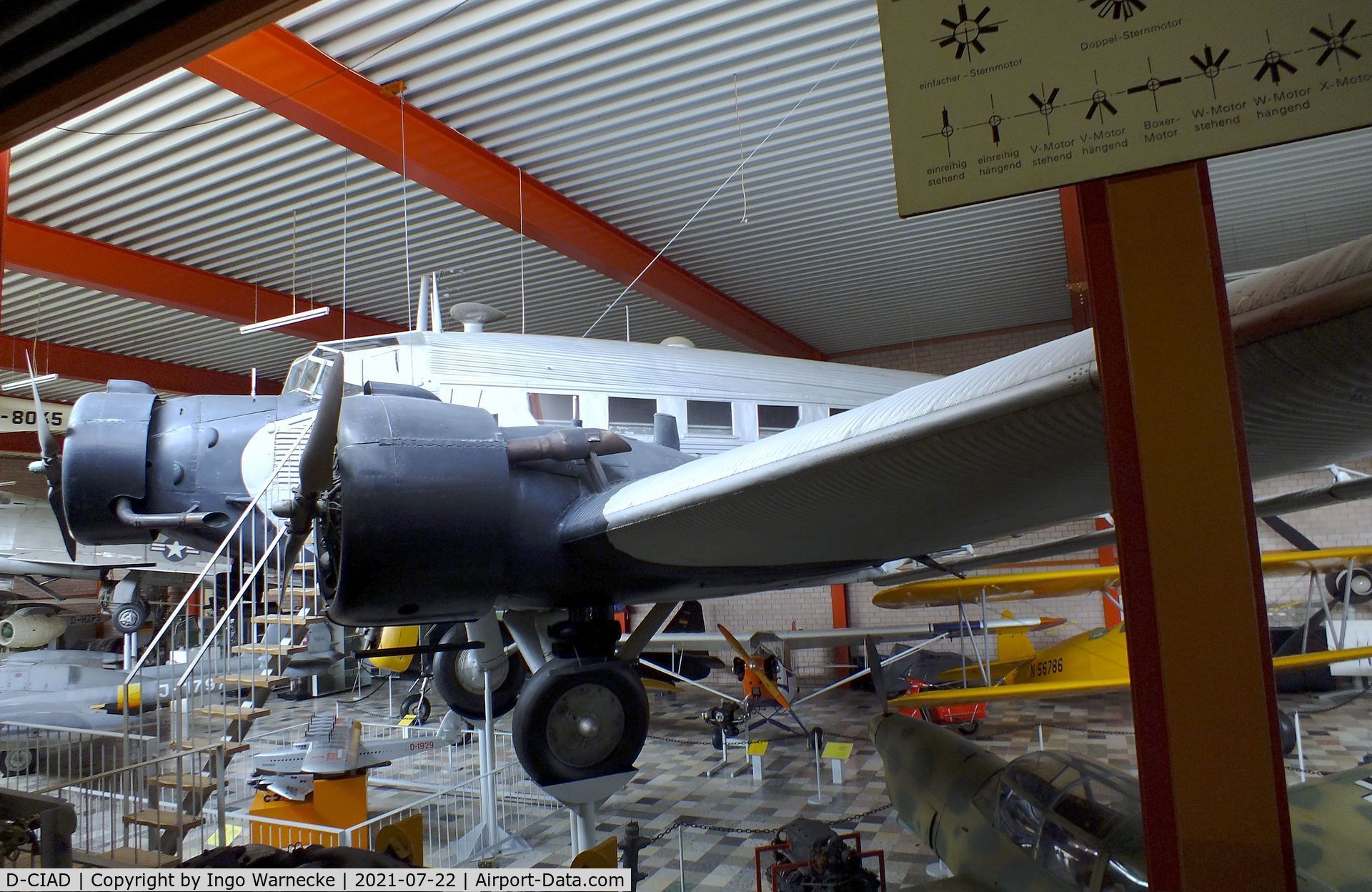 D-CIAD, Junkers (CASA) 352L (Ju-52) C/N 37, CASA 352L (Junkers Ju 52/3m) at the Flugausstellung P. Junior, Hermeskeil