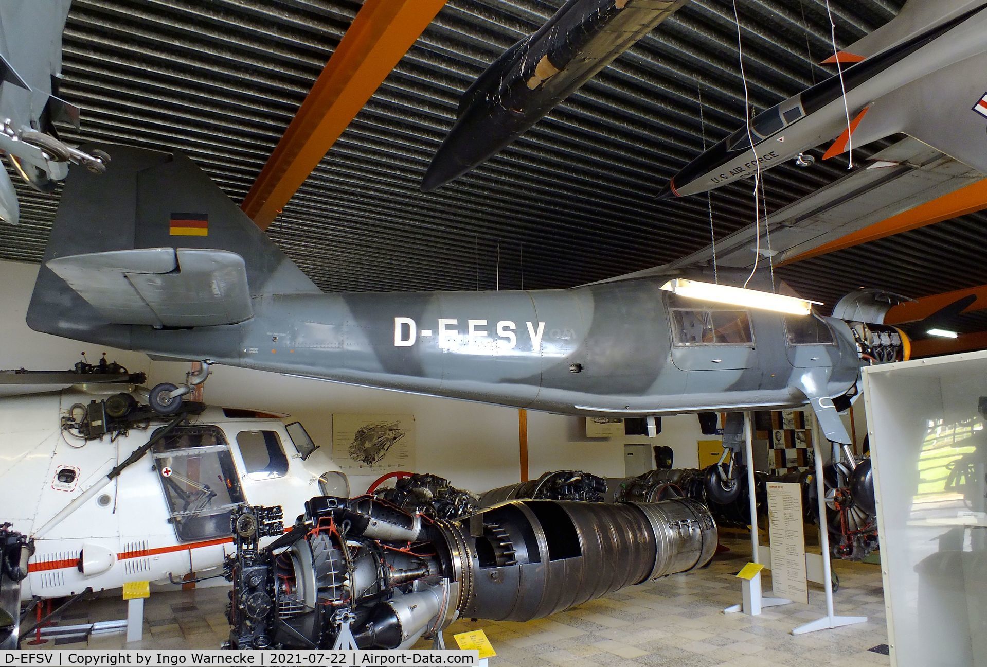 D-EFSV, Dornier Do-27-A1 C/N 339, Dornier Do 27A-1 at the Flugausstellung P. Junior, Hermeskeil