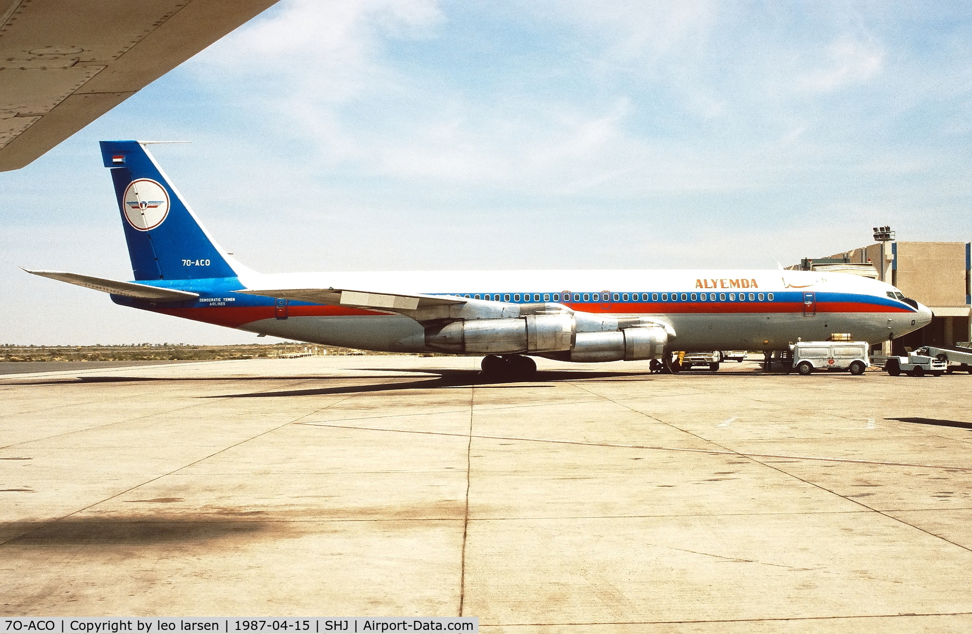 7O-ACO, 1970 Boeing 707-336C C/N 20374, Sharjah 15.4.1987