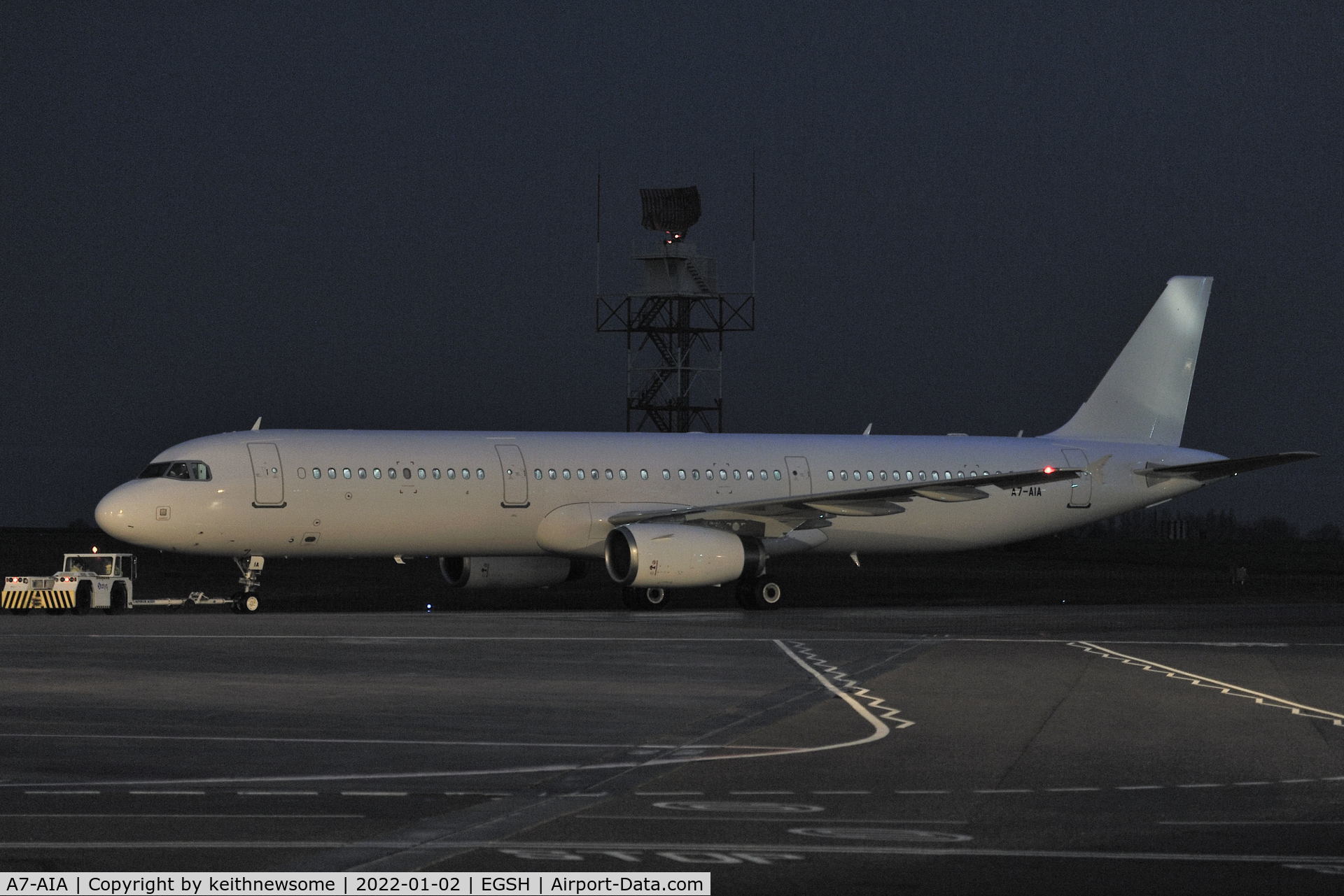 A7-AIA, 2010 Airbus A321-231 C/N 4173, Removed from spray shop with all over white colour scheme.
