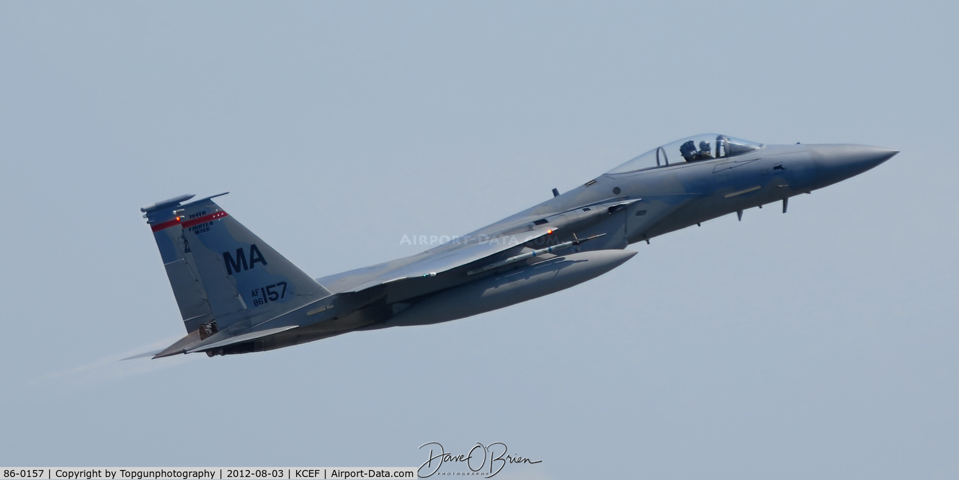 86-0157, 1986 McDonnell Douglas F-15C Eagle C/N 1005/C385, 104th FW shooting a missed approach