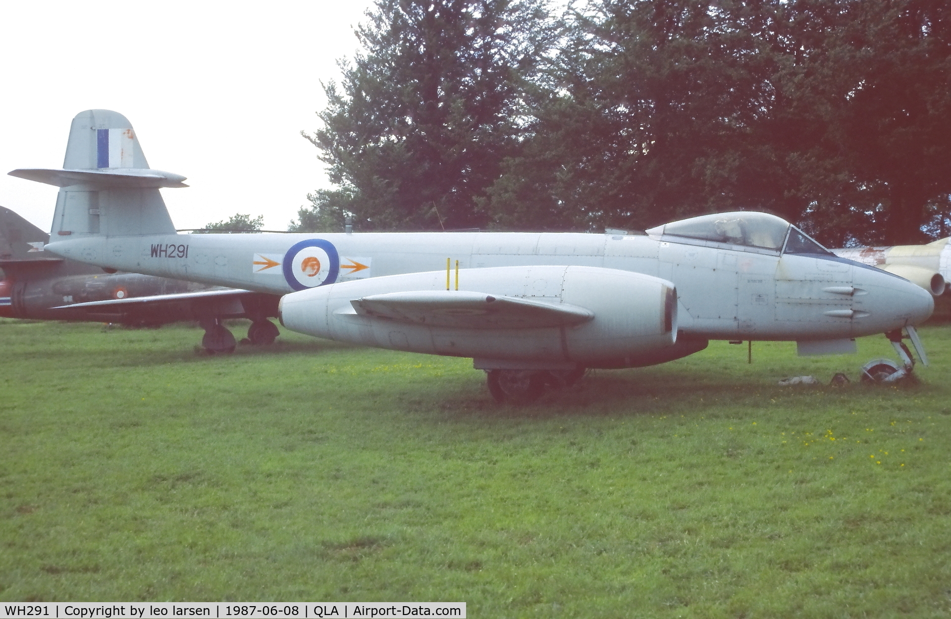 WH291, Gloster Meteor F.8 C/N Not found WH291, Lasham Air Museum 8.6.1987