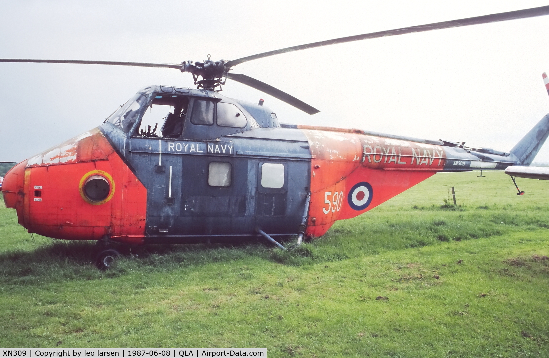 XN309, 1960 Westland Whirlwind HAR.9 C/N WA289, Lasham Air Museum 8.6.1987