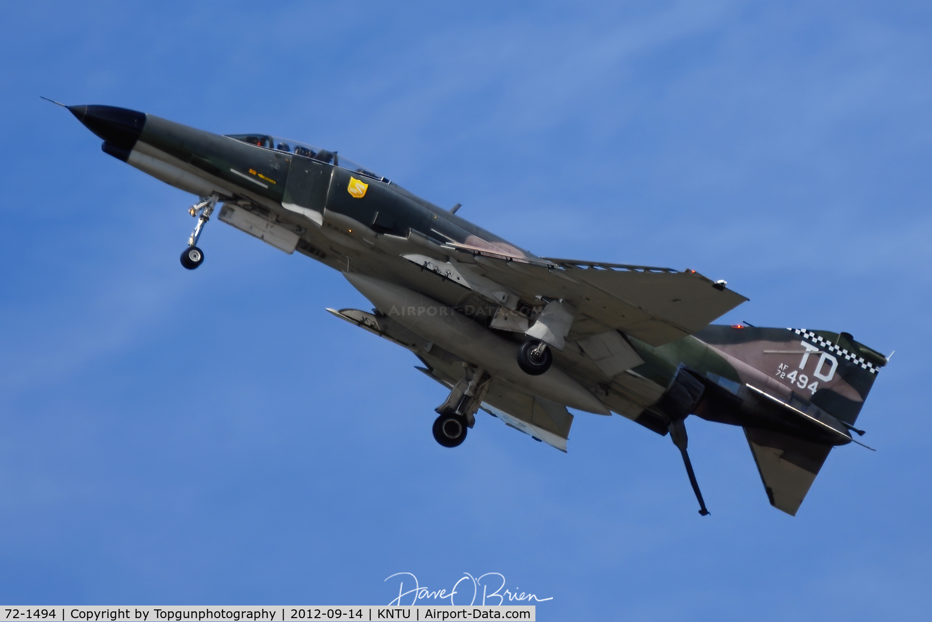 72-1494, McDonnell Douglas QF-4E Phantom II C/N 4498, Climbing out from a dirty low approach