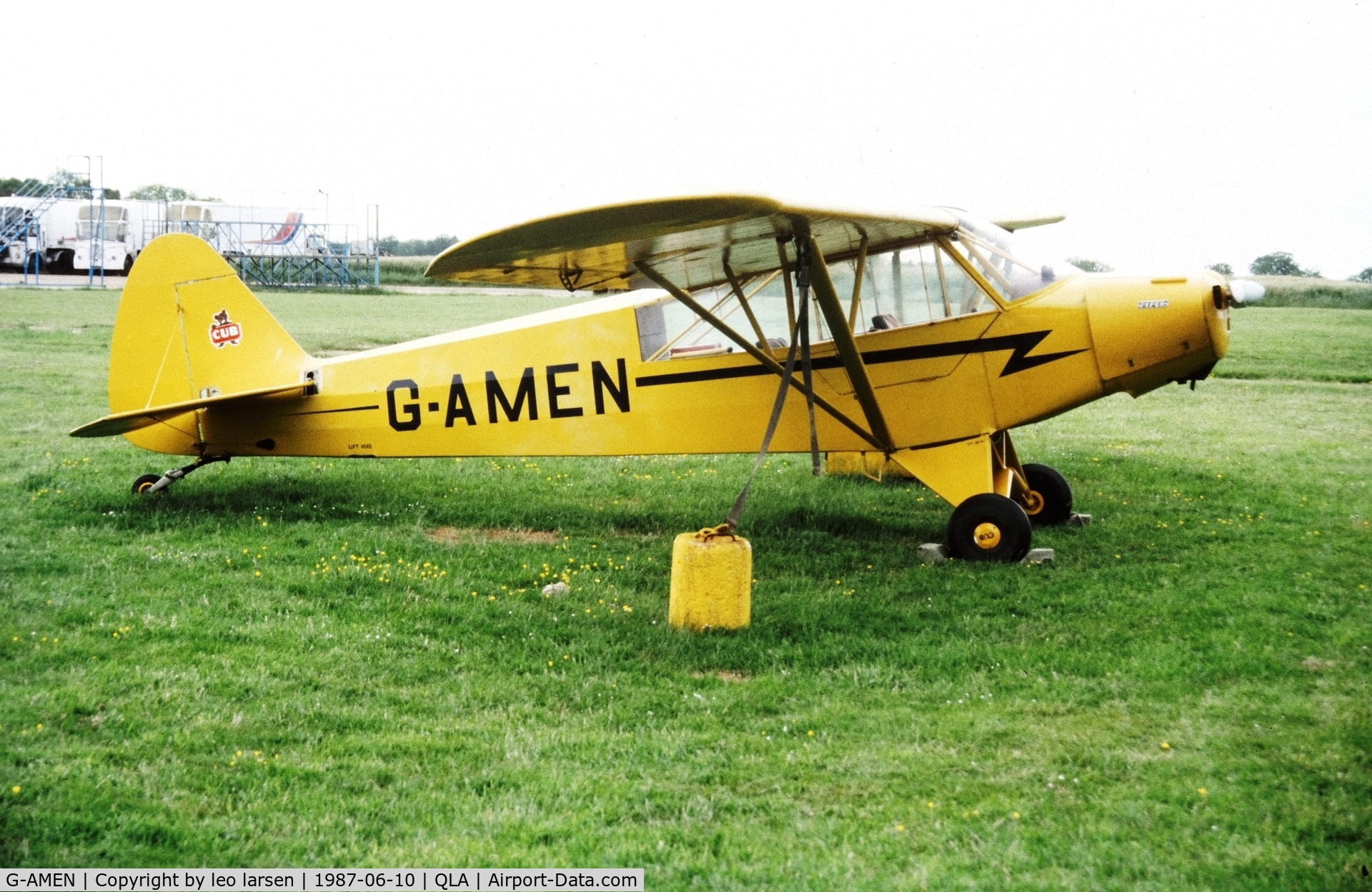 G-AMEN, 1952 Piper L-18C Super Cub C/N 18-1998, Lasham 10.6.1987