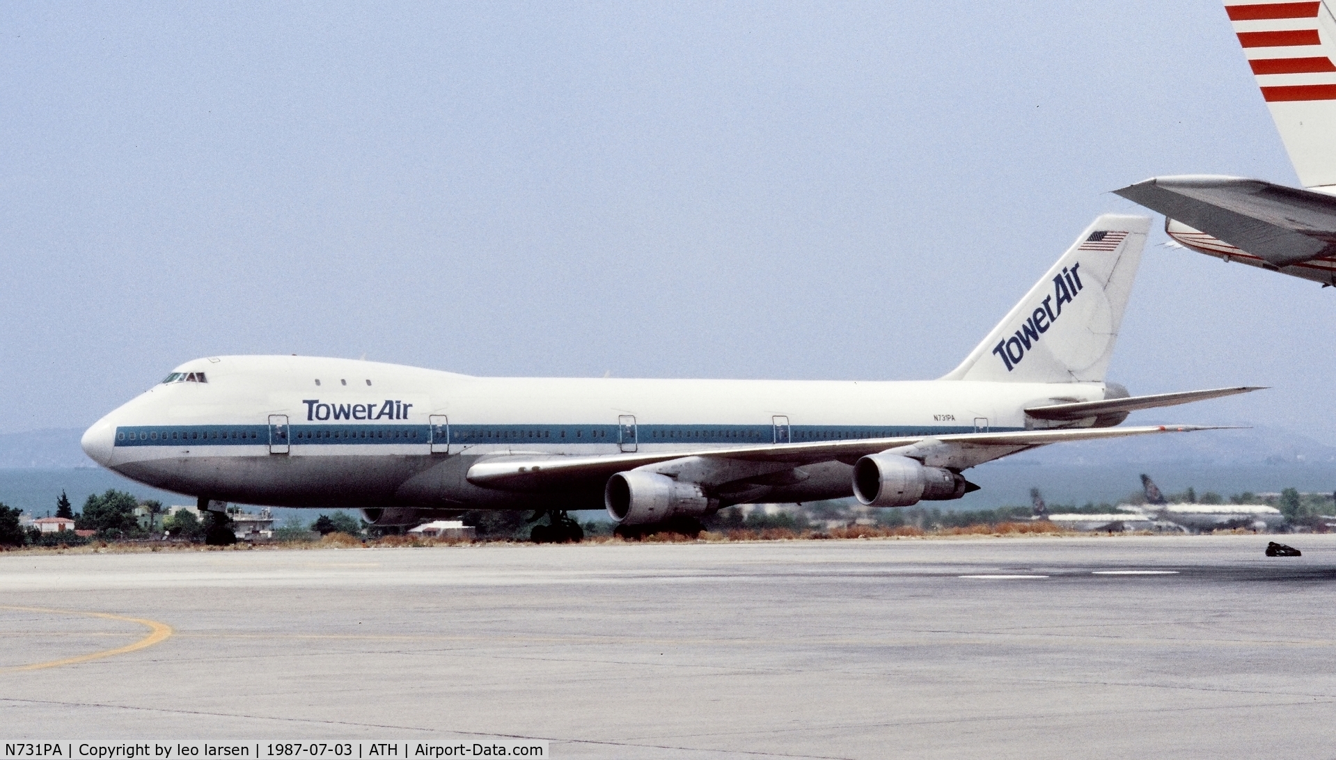 N731PA, 1969 Boeing 747-121 C/N 19637, Athens 3.7.1987