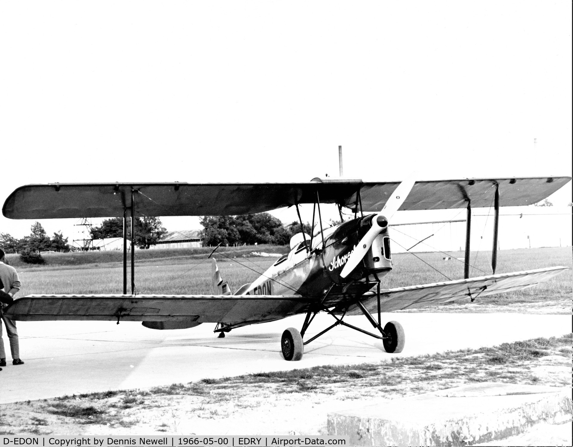 D-EDON, De Havilland DH-82A Tiger Moth II C/N 82043, May 1966 Speyer W. Germany.