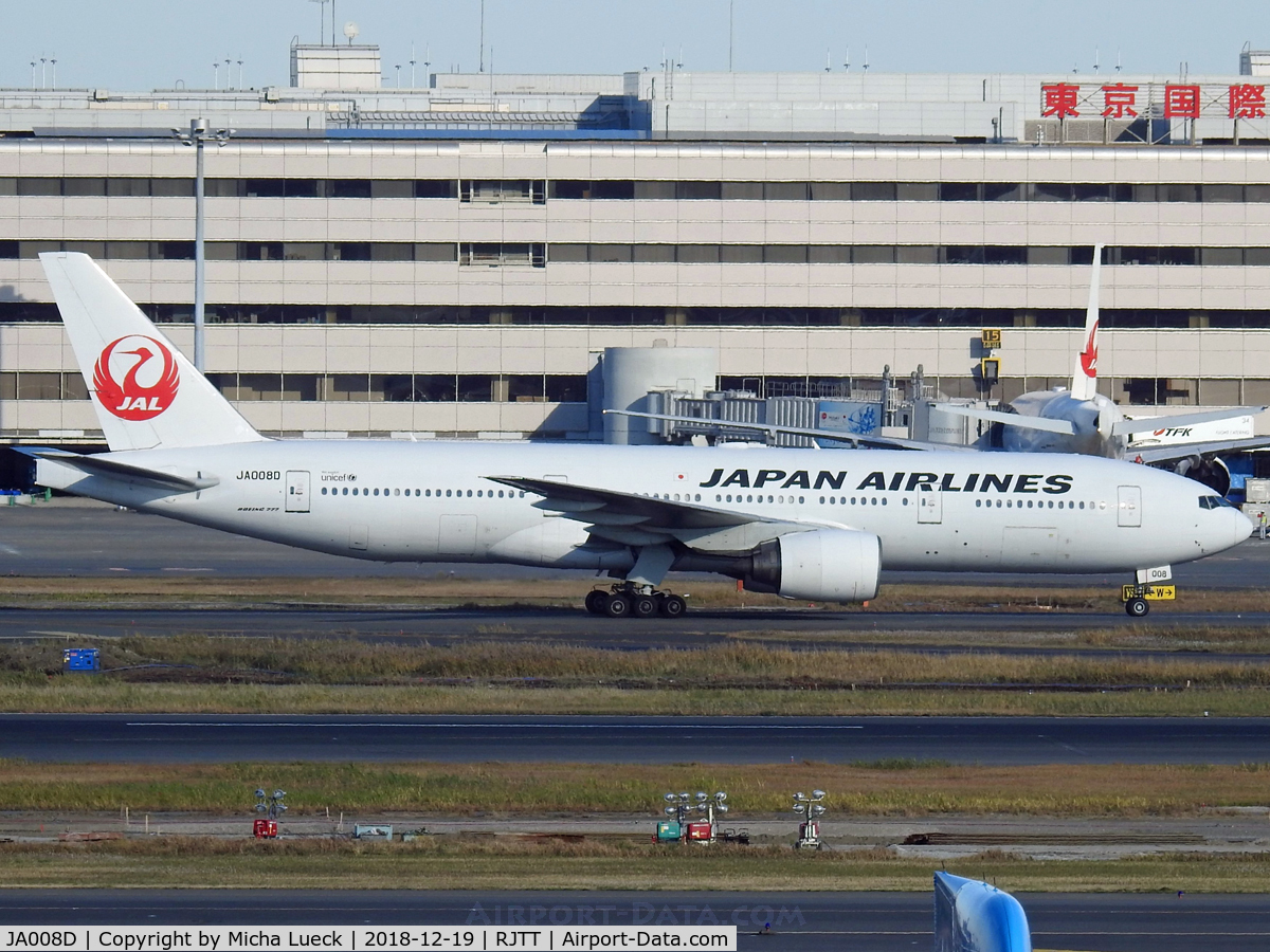JA008D, 1998 Boeing 777-289 C/N 27640, At Haneda
