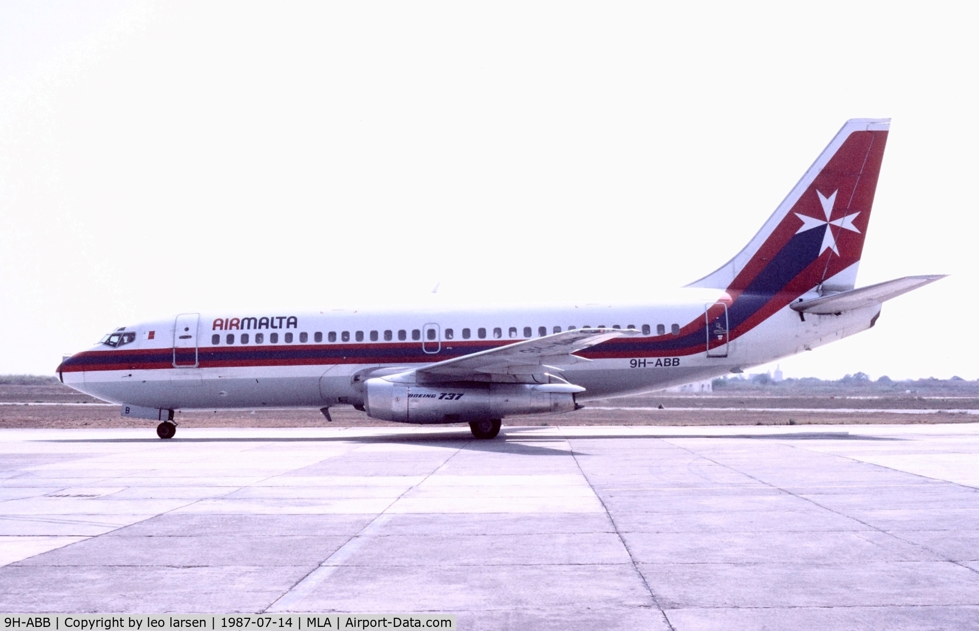 9H-ABB, 1983 Boeing 737-2Y5 C/N 23039, Malta 14.7.1987