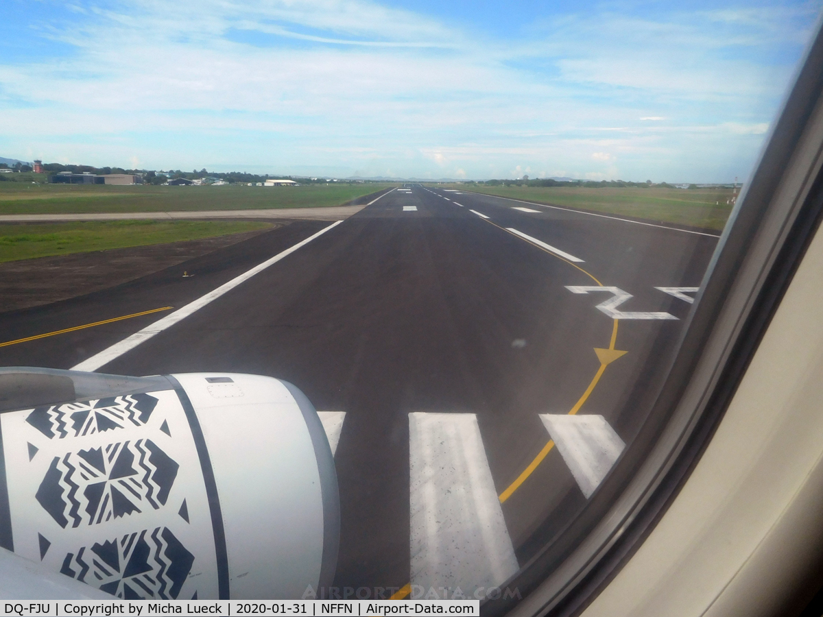 DQ-FJU, 2013 Airbus A330-243 C/N 1416, Turning onto runway 20 at Nadi (NAN-AKL)