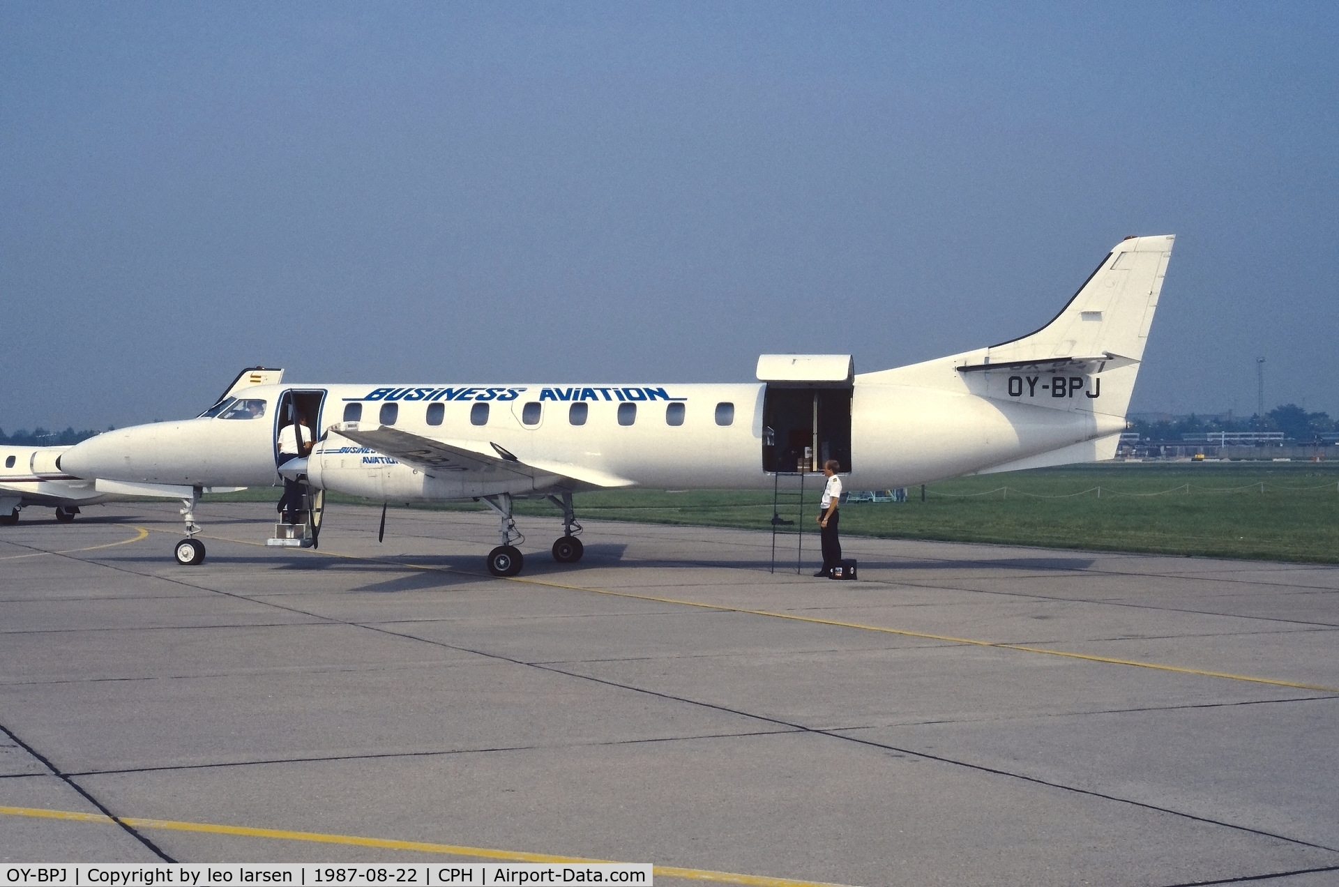 OY-BPJ, 1984 Fairchild Swearingen SA-227AC Metro III C/N AC-601, Copenhagen 22.8.1987