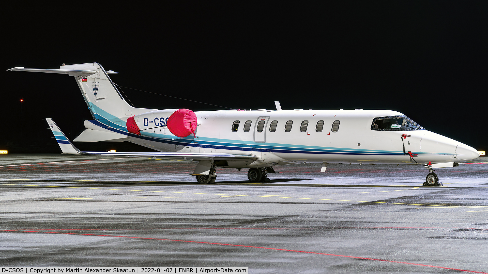 D-CSOS, 2001 Learjet 45 C/N 45-161, Parked overnight at stand 46.
