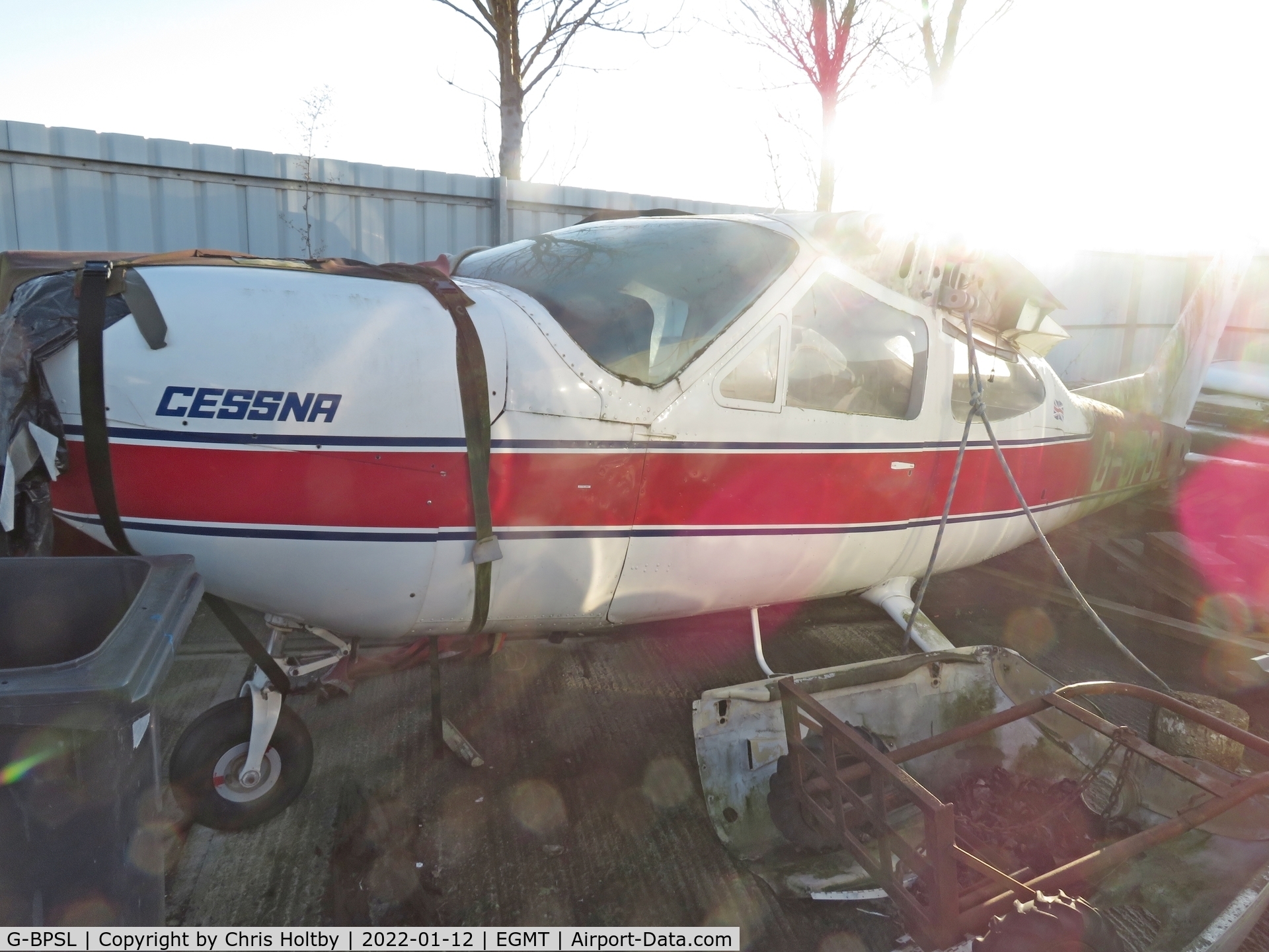 G-BPSL, 1968 Cessna 177 Cardinal C/N 17701138, Deregistered and withdrawn from use on 20.1.16 and now stored and deteriorating at Thurrock Airfield, Essex