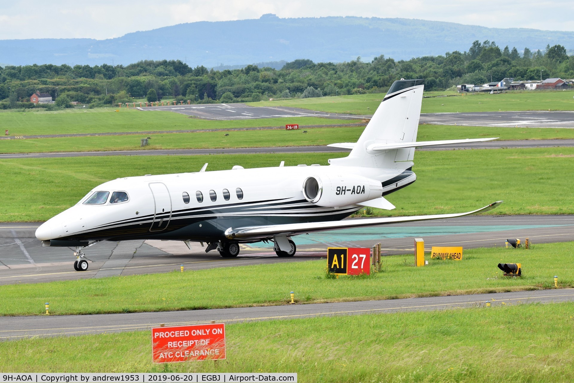 9H-AOA, 2017 Cessna 680A Citation Latitude C/N 680A-0070, 9H-AOA at Gloucestershire Airport.