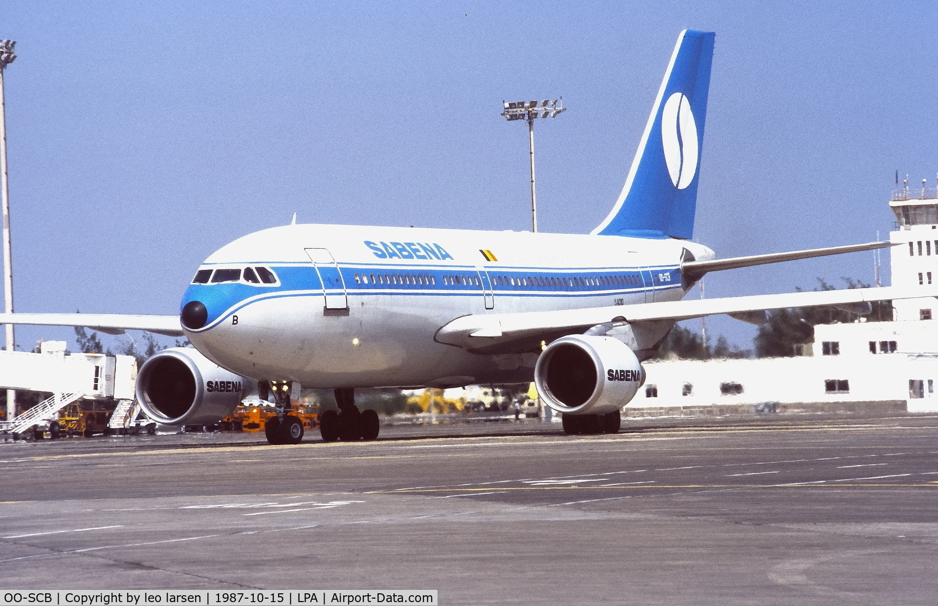 OO-SCB, 1984 Airbus A310-222 C/N 313, Las Palmas 15.10.1987